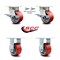 Service Caster 4 Inch Kingpinless Red Poly on Steel Caster Brake & Swivel Lock 2 Rigid, 2PK SCC-KP30S420-PUR-RS-SLB-BSL-2-R-2 - alternate 5
